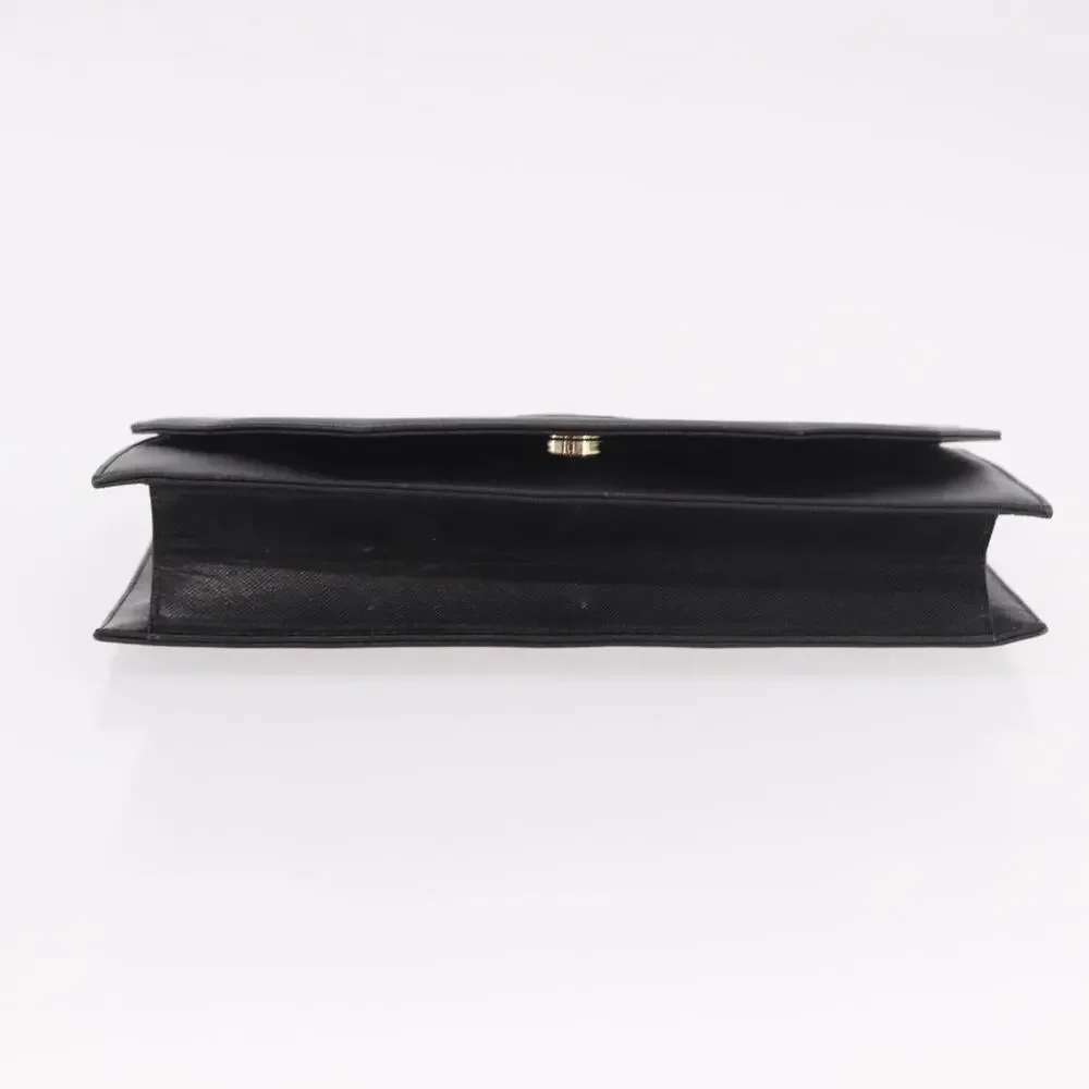 Saint Laurent Leather Clutch Black